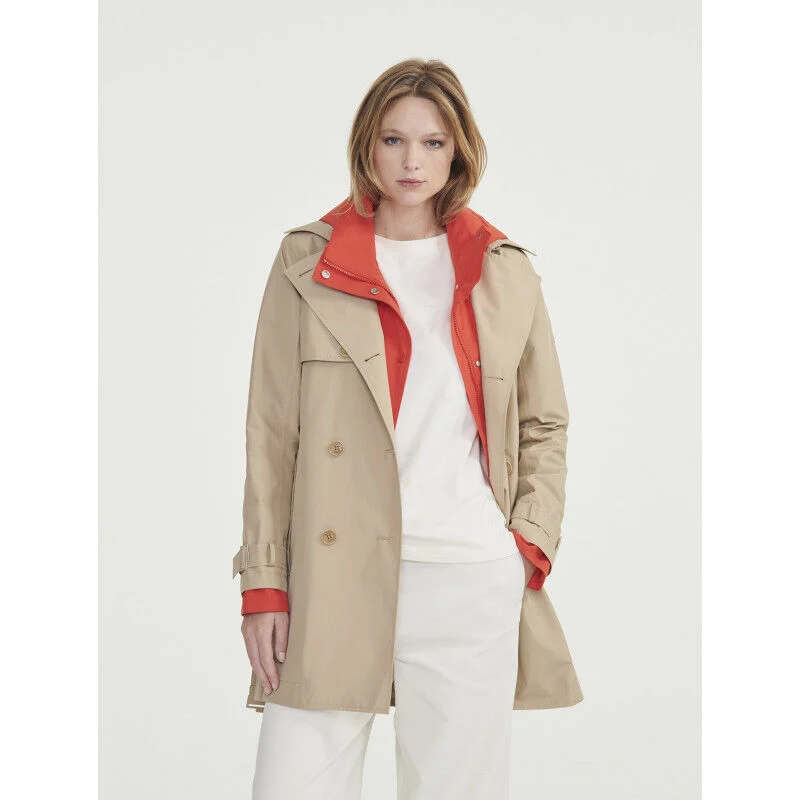 Aigle Kurzer Gore-Tex Trenchcoat mit Kapuze - Regenjacke - Damen | Hardloop