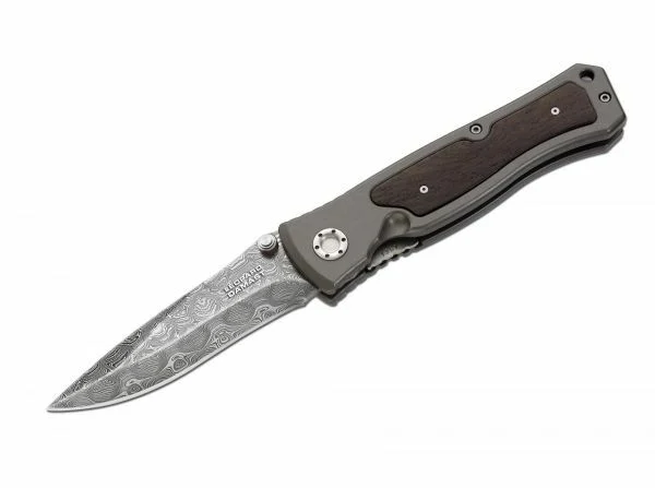Böker Leopard-Damast II, Taschenmesser 9,6 cm, grau