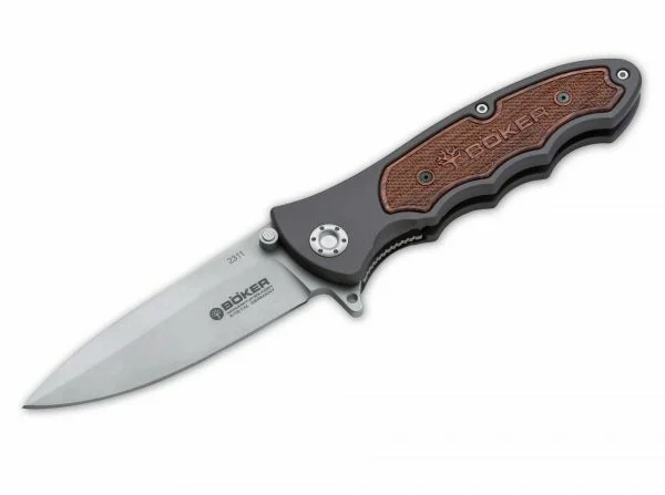 Böker Manufaktur Solingen Turbine taktisches Messer 9,7 cm, Aluminium, Palisanderholz