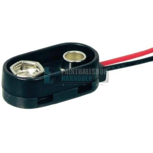 Batterie-Clip für 9 Volt Blöcke Plastik (Spritzwasser geschützt)