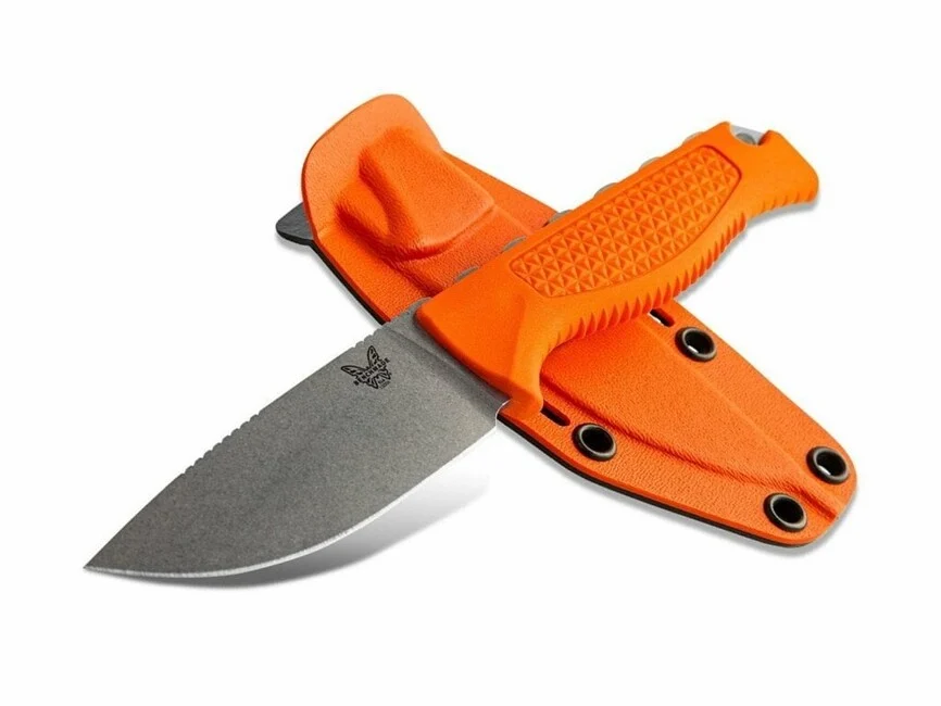 Benchmade-Jagdmesser mit Scheide, 9 cm, orange