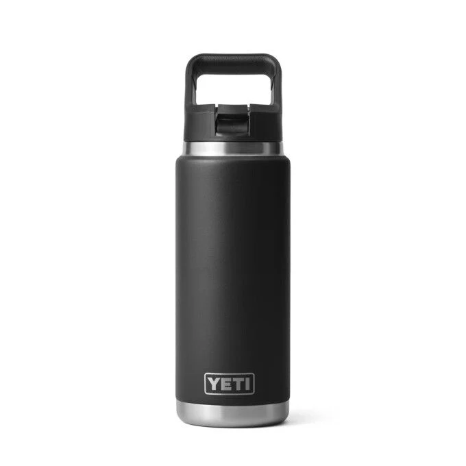 Bottiglia con cannuccia Yeti Rambler da 26 oz (769 ml) - Nero