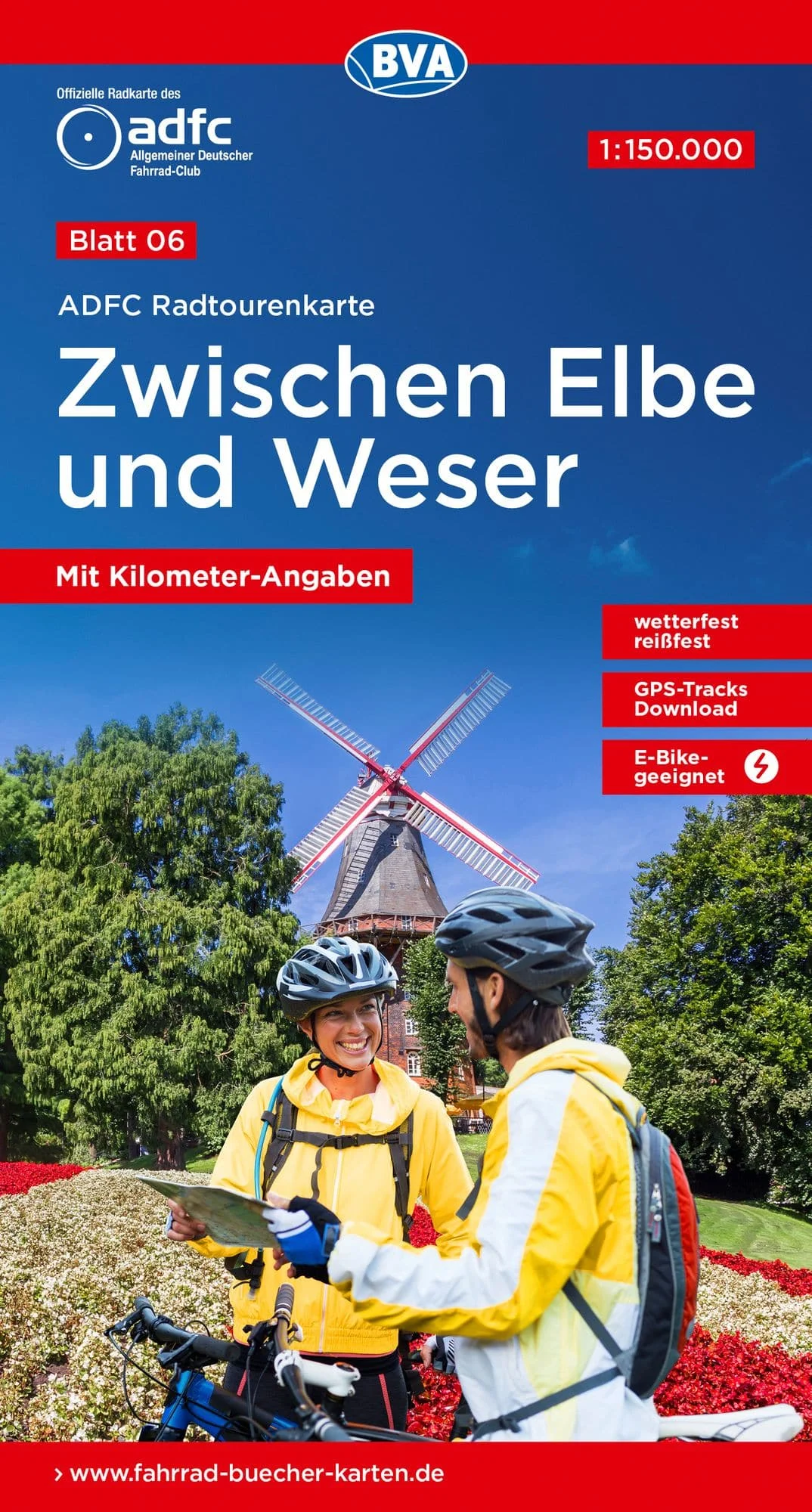 BVA BikeMedia Zwischen Elbe und Weser Fahrradkarte
