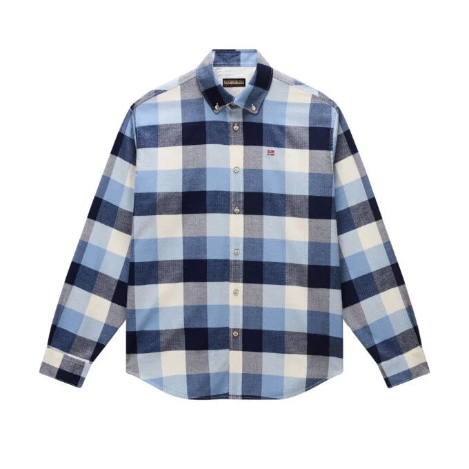 Camicia da uomo a maniche lunghe Napapijri G-Trekking 3 - Check CBZ