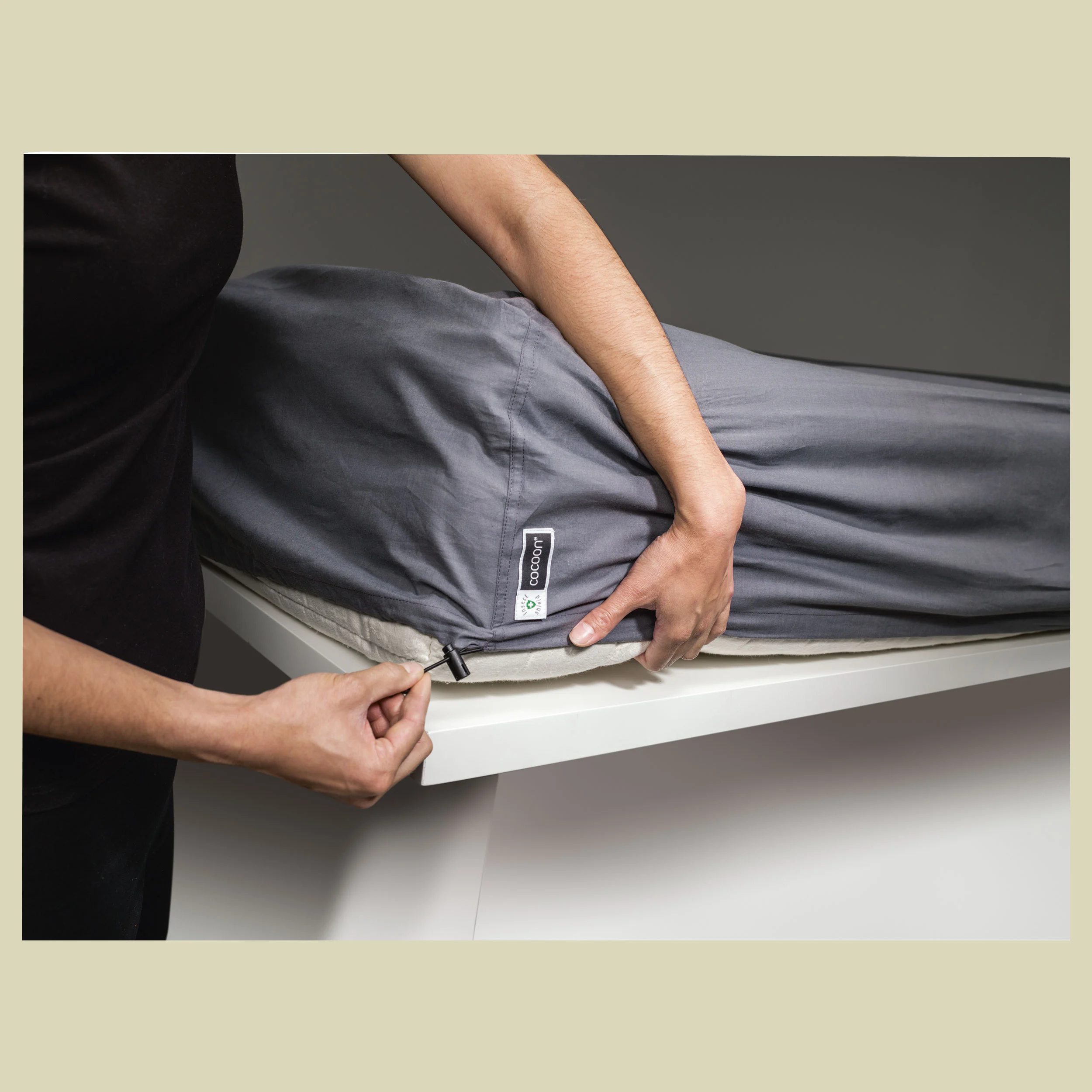 CocoonInsect Protection Sheet Egyptian Cotton Größe 200 x 100 cm Farbe elephant grey