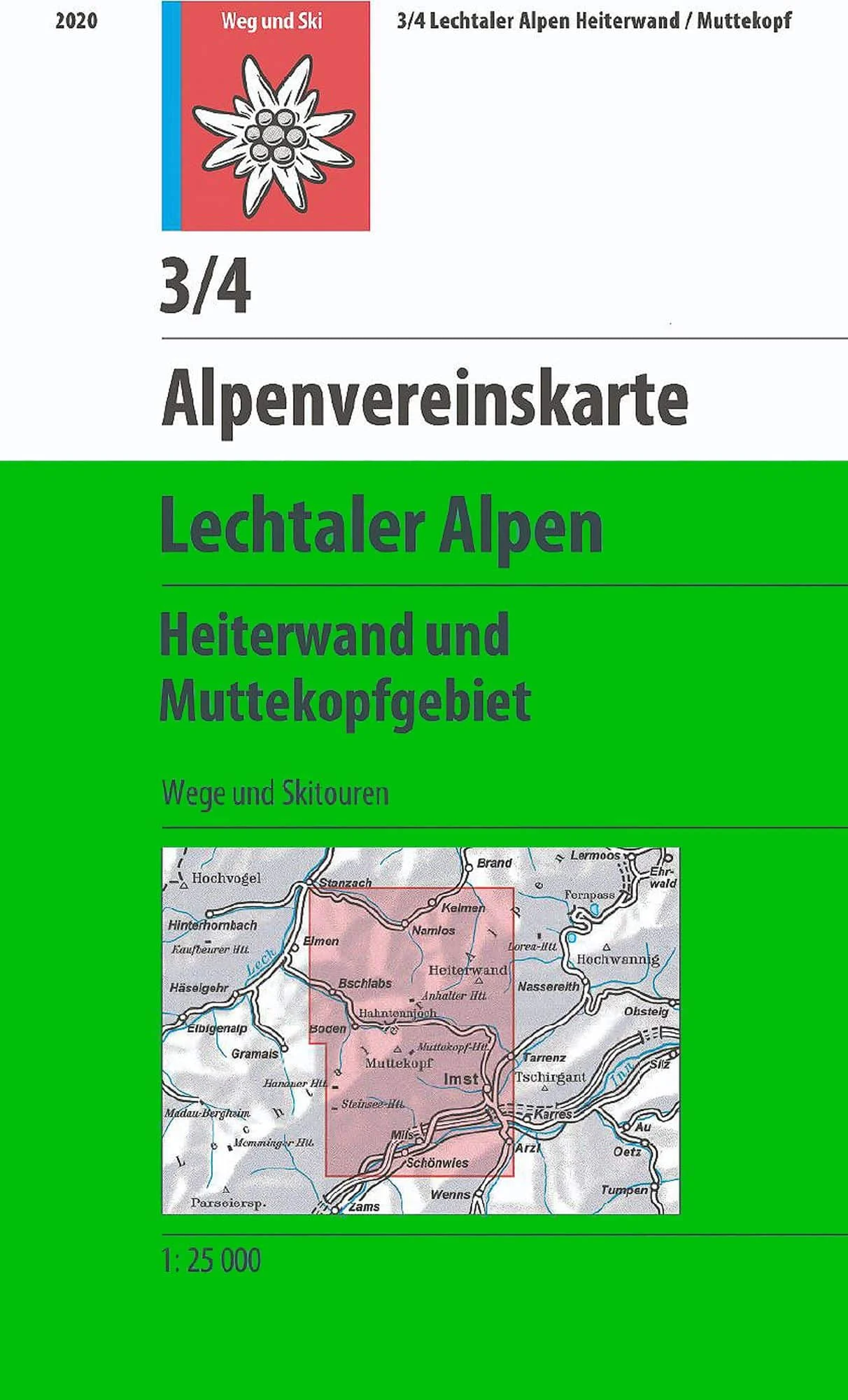 DAV AV-Karte 3/4 Lechtaler Alpen, Heiterwand