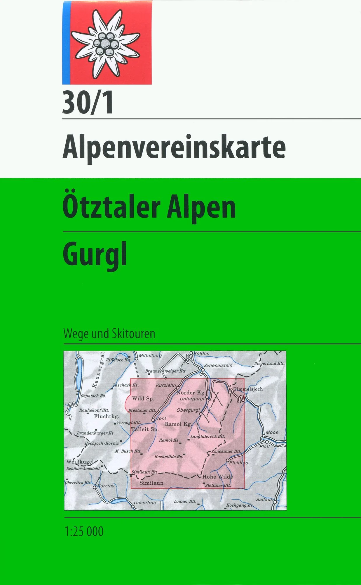 DAV AV-Karte 30/1 - Ötztaler Alpen, Gurgl