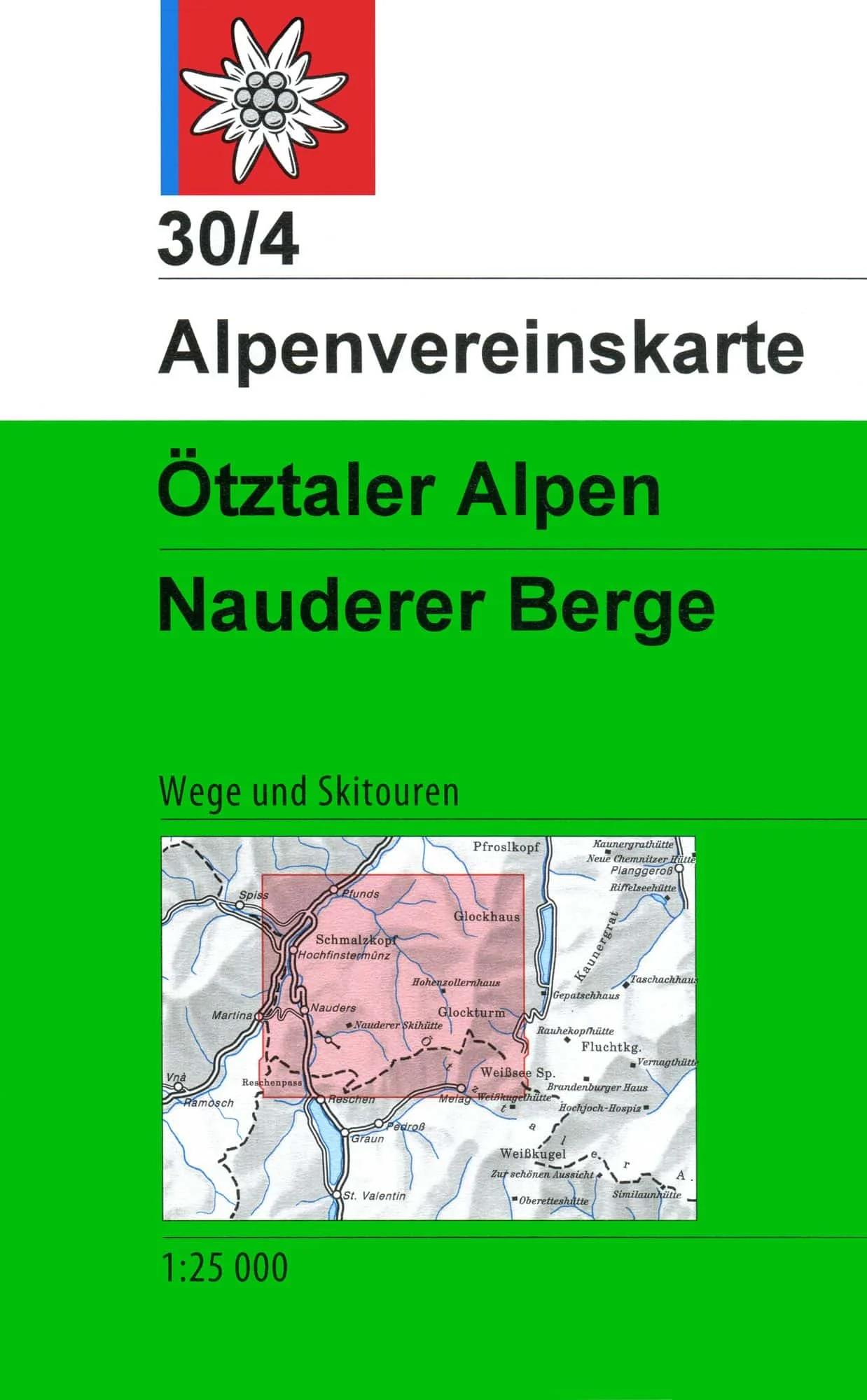 DAV AV-Karte 30/4 - Ötztaler Alpen, Nauderer Berge
