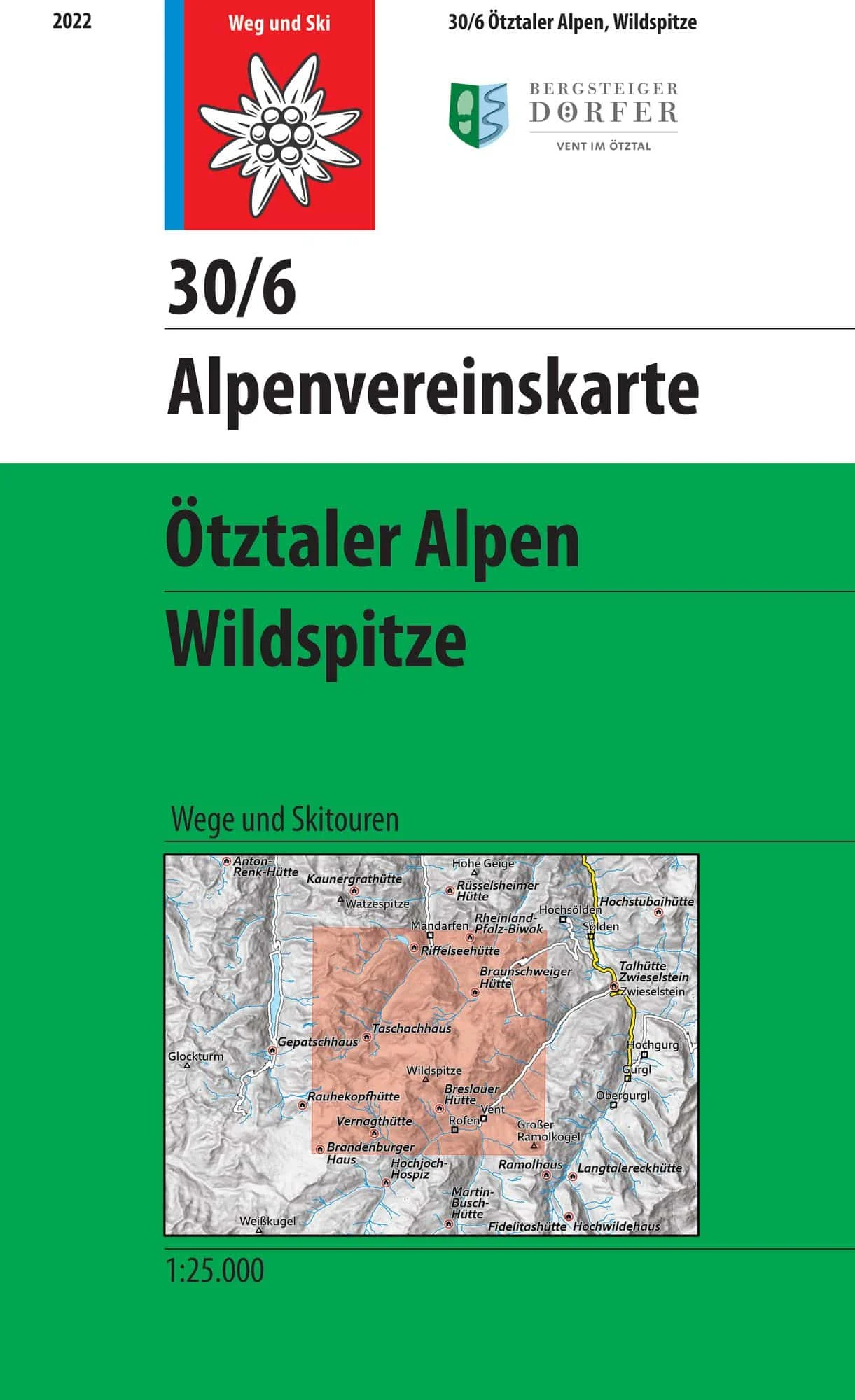 DAV AV-Karte 30/6 - Ötztaler Alpen, Wildspitze