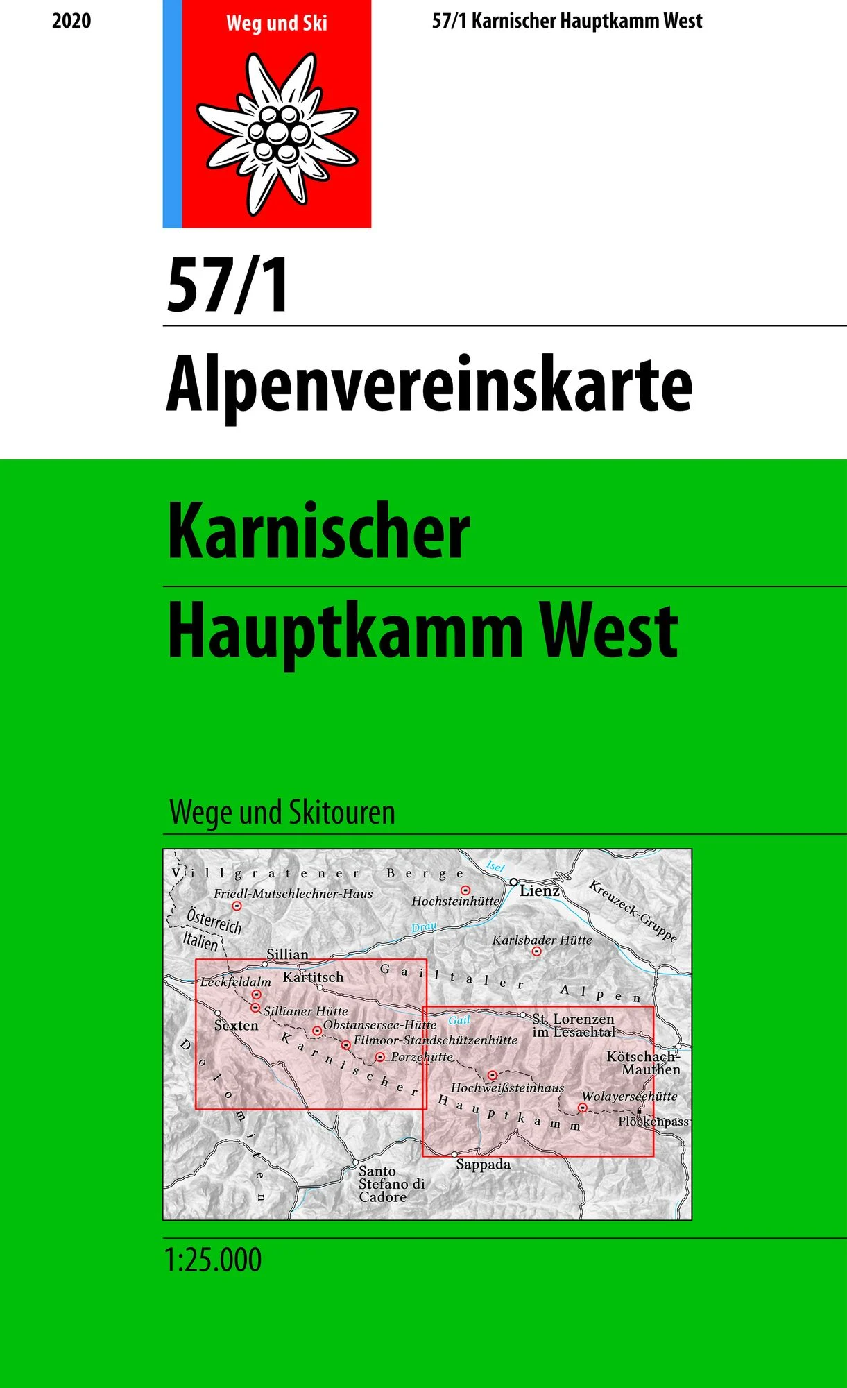 DAV AV Karte 57/1 - Karnischer Hauptkamm, West