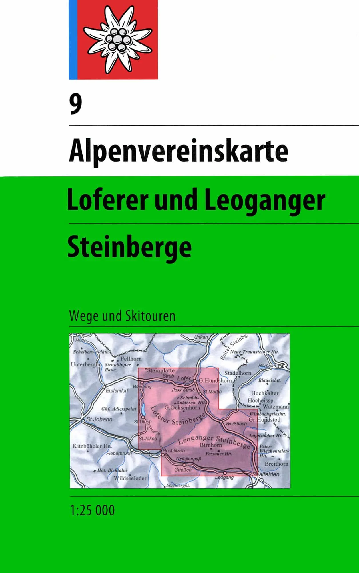 DAV AV-Karte 9 - Loferer und Leoganger Steinberge