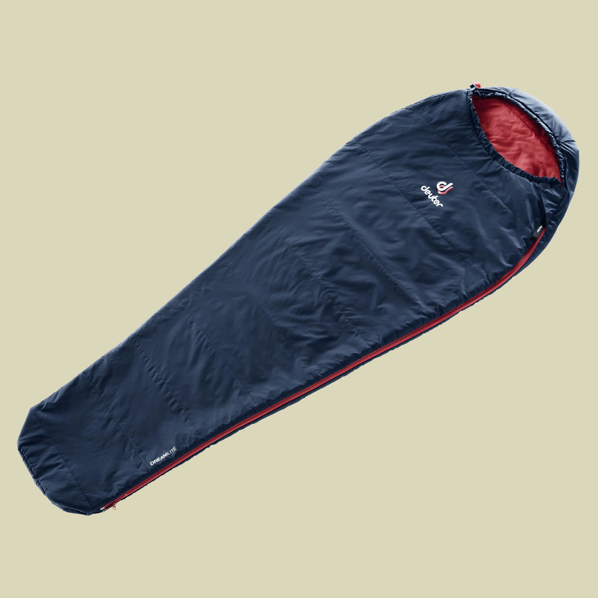 deuterDreamlite L bis Körpergröße 200 cm Farbe navy-cranberry, Reißverschluss links