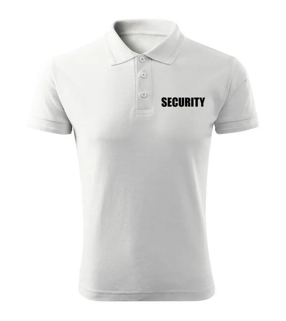 DRAGOWA Polo-Shirt SECURITY, weiß