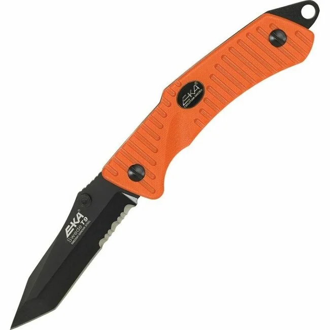 Eka Swede T9 Orange taktisches Messer 9 cm, schwarz, orange, G10