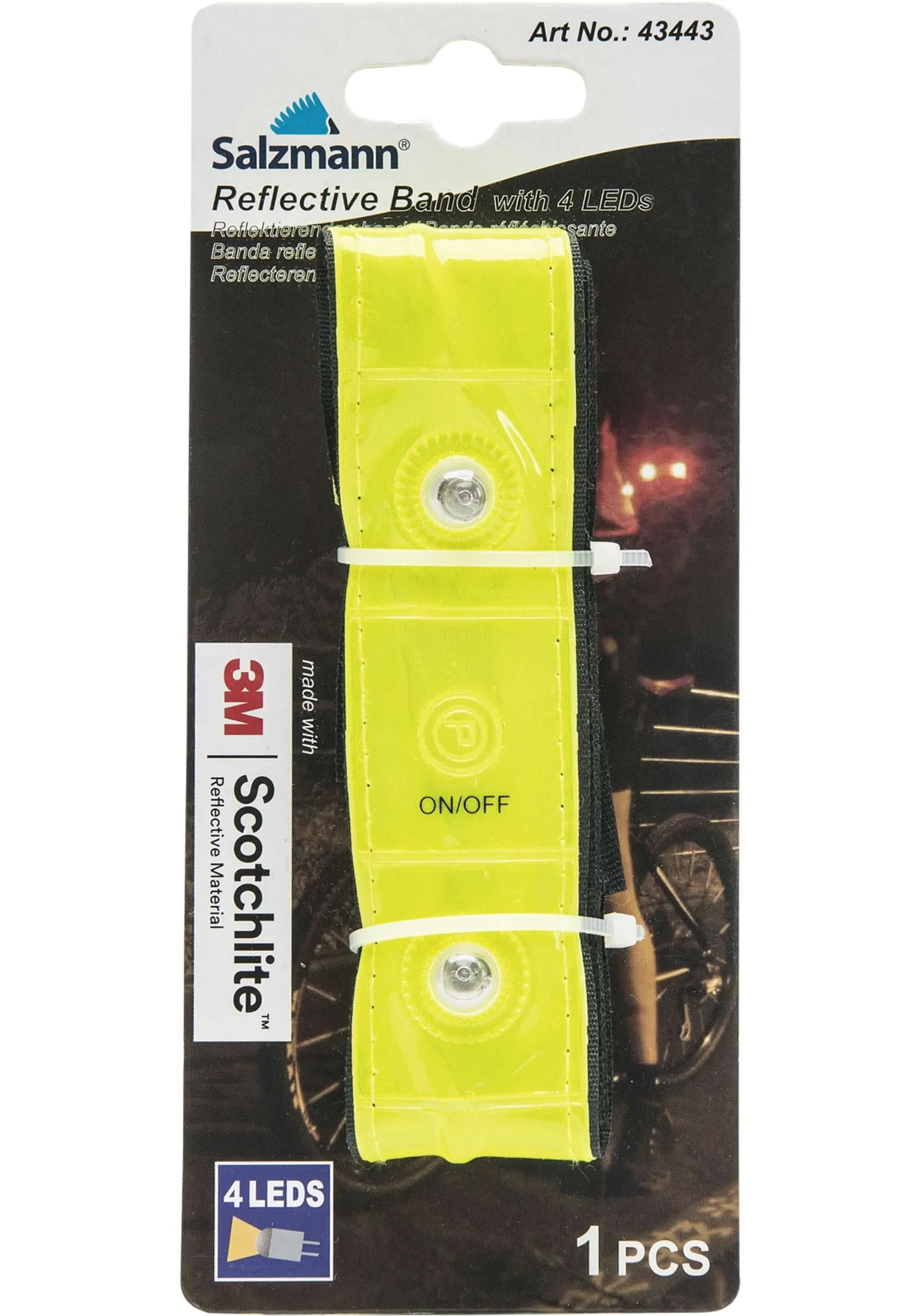 ENDURANCE Reflektierendes LED-Armband mit 4 LEDs