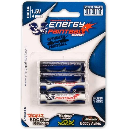 Energy Paintball AAA Batterien 1,5 Volt Alkaline (4er Pack)