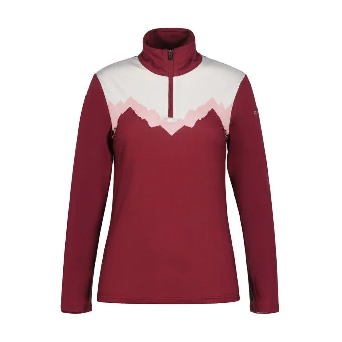 Felpa con zip a 1/2 Icepeak Ellenton da donna - Bordeaux