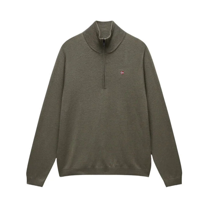 Felpa con zip a 1/2 uomo Napapijri Damavand HZ 4 - Tea Leaf G0A