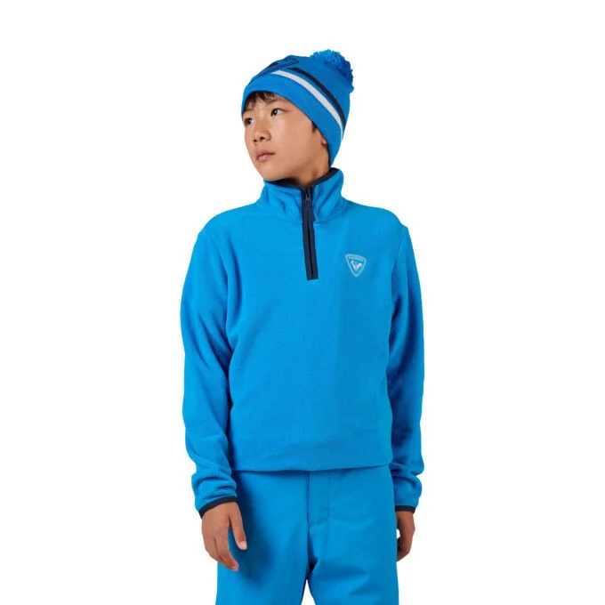 Felpa in pile con zip a 1/2 lunghezza per bambini Rossignol Strawpile