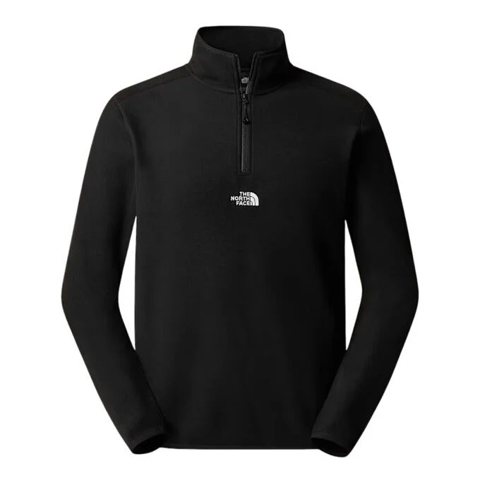 Felpa in pile con zip a 1/4 da uomo The North Face Glacier - TNF Black