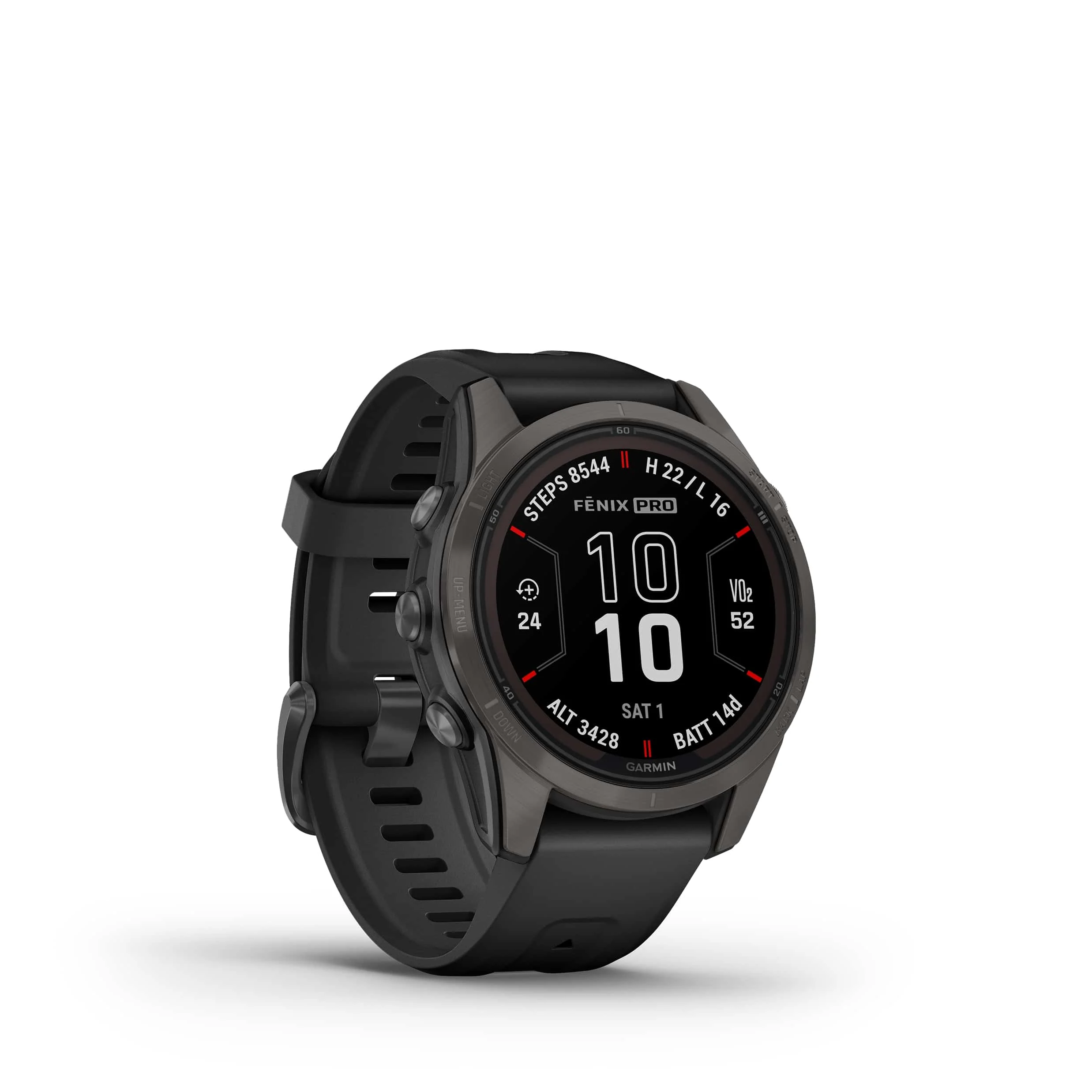 Garmin FENIX 7S PRO - SAPPHIRE SOLAR EDITION Schwarz/Carbongrau Titan DLC