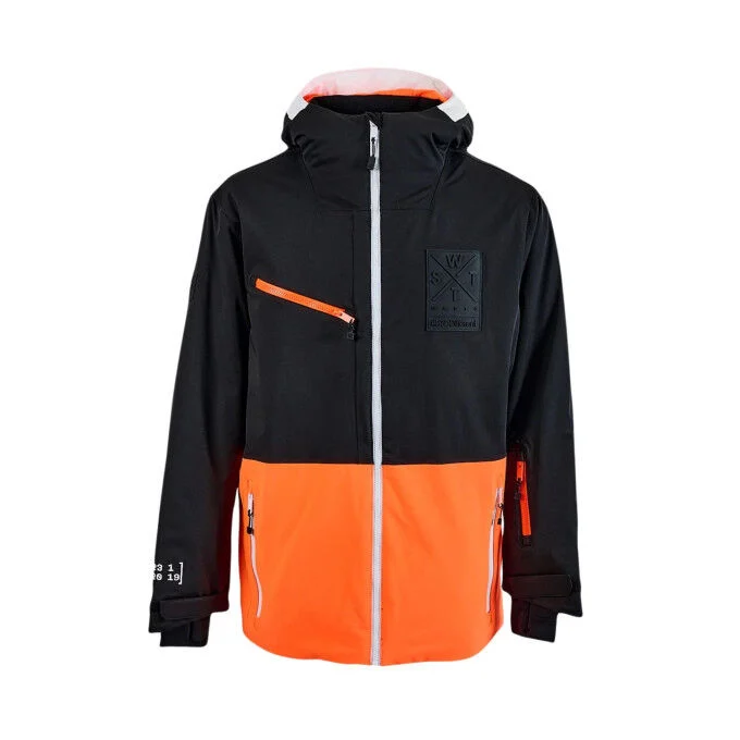 Giacca da sci Junior Watts X-Temper - Nero/Arancione/Bianco