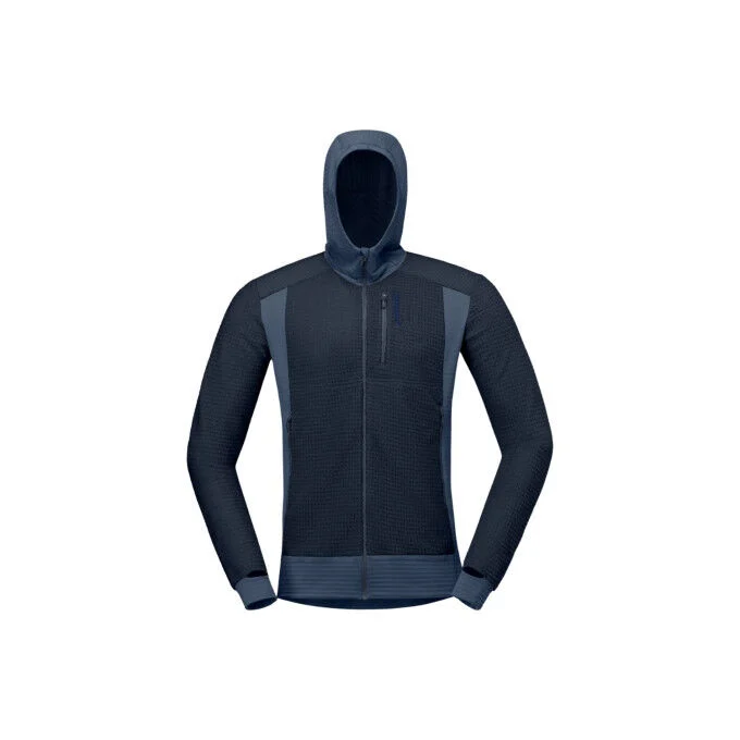 Giacca in pile con cappuccio da uomo Norrona Falketind alpha120 - Indigo Night