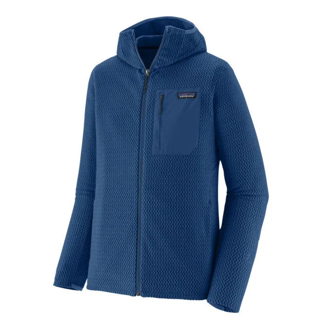 Giacca in pile con cappuccio da uomo Patagonia R1 Air - Clement Blue