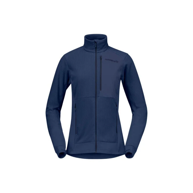 Giacca in pile da donna Norrona Lofoten warm2 - Indigo Night