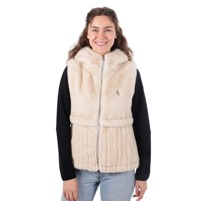 Giacca senza maniche in pelliccia sintetica da donna Aulp Camil - Swann