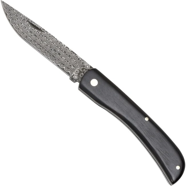 Haller Damast Survivalmesser mit Damaststahl Damast-Tame Ebenholzgriff 42984