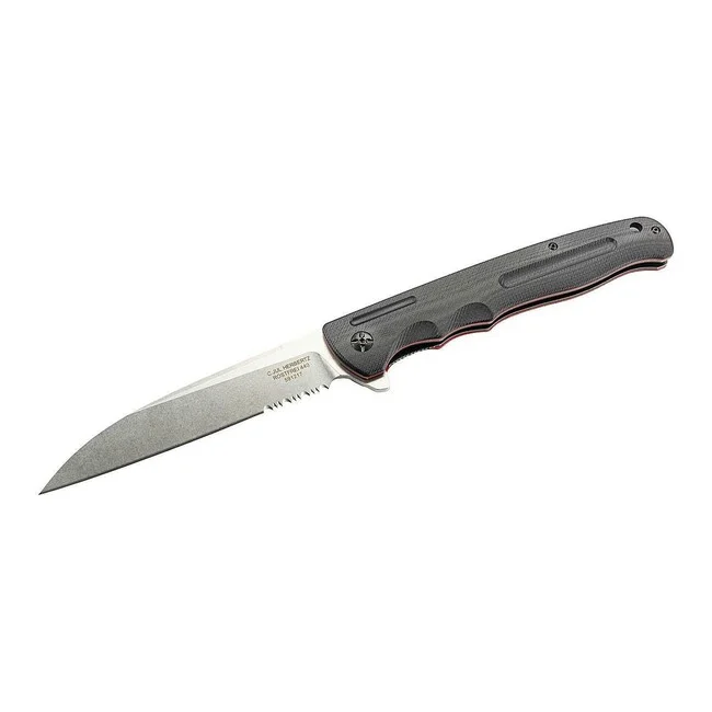 Herbertz Einhand-Taschenmesser groß 13,5cm, Edelstahl, G10, rot-schwarz