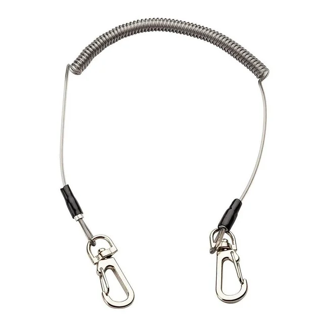 Herbertz Spiralseil mit Doppelkarabinern 40cm