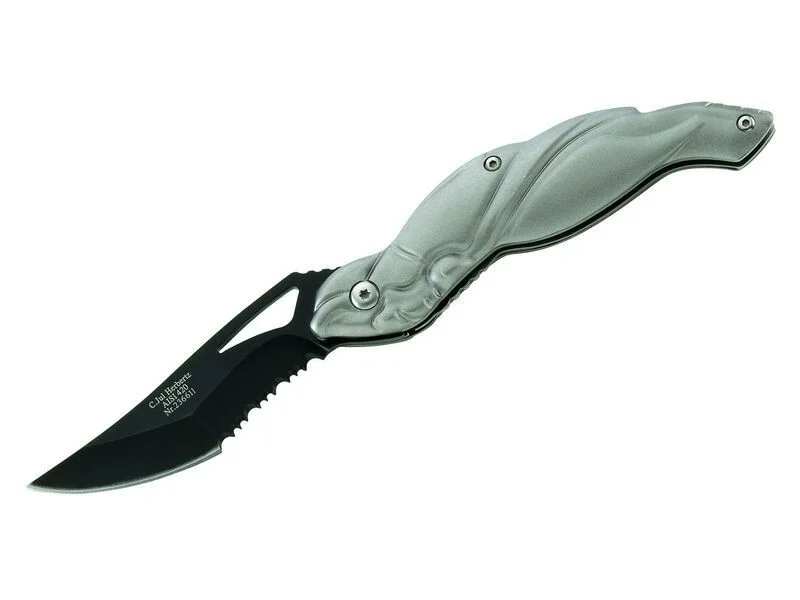 Herbertz Taschenmesser 7 cm, grün, Aluminium