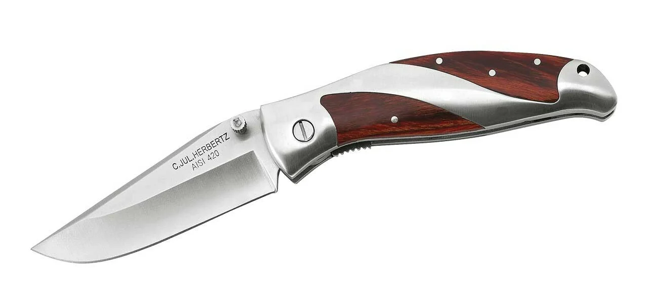 Herbertz Taschenmesser 8,5 cm, Pakkaholz