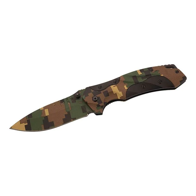 Herbertz Taschenmesser 8,7 cm, Tarnfarbe Digital Camo, Aluminium
