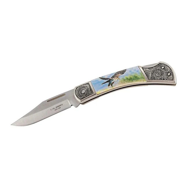 Herbertz Taschenmesser 8cm, Zinkdruckguss und Kunststoff, Eagle