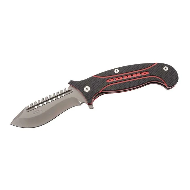 Herbertz TOP-Collection Einhandtaschenmesser 10cm, G10, Kunststoff, schwarz-rot