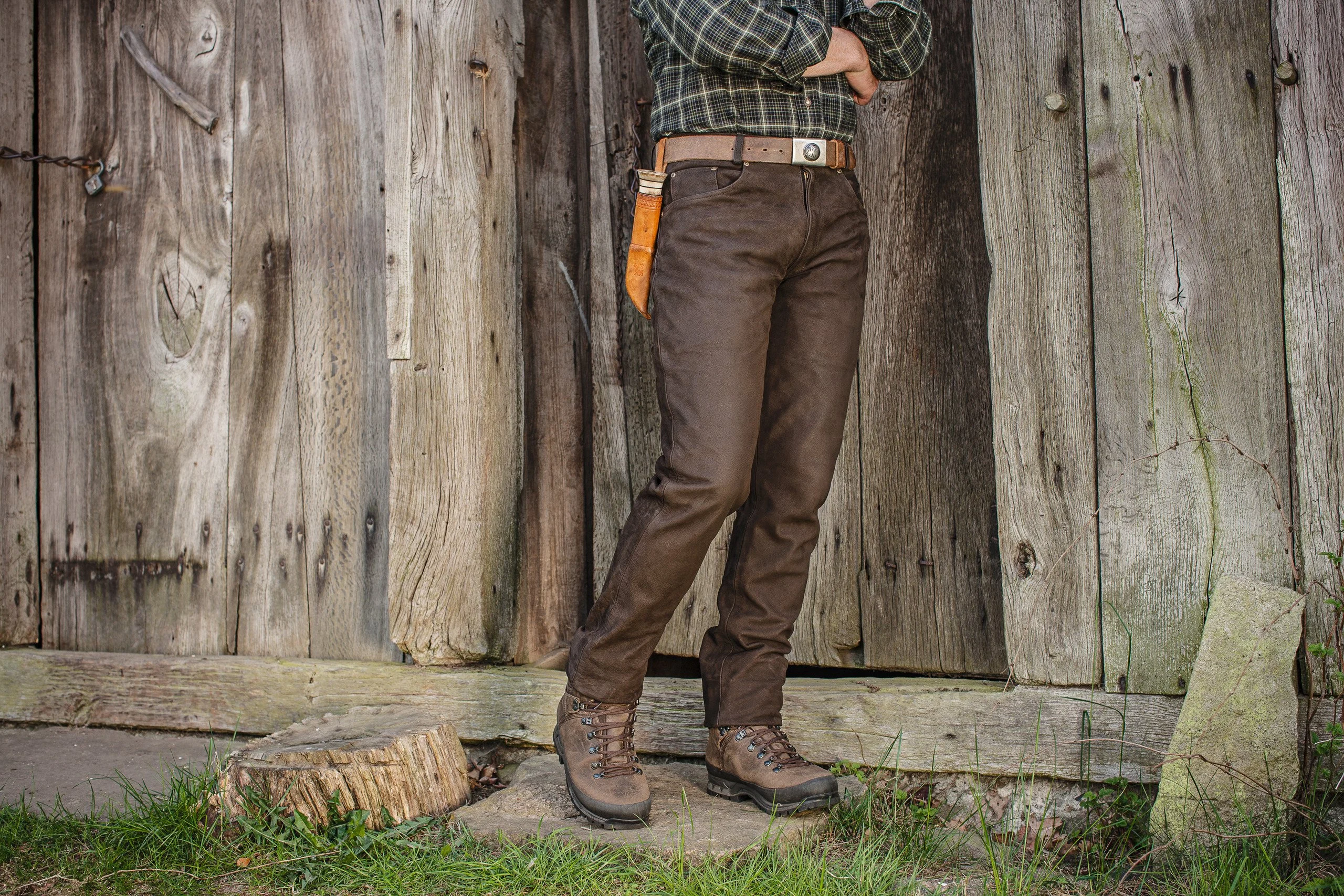 Herren-Lederjeans Buffalo