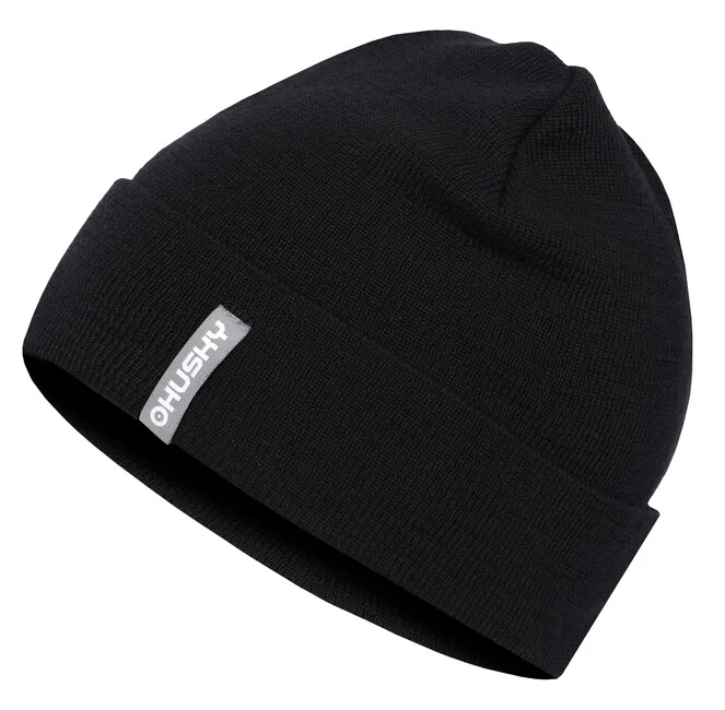 Husky Merino-Mütze für Männer Merhat 1 schwarz,