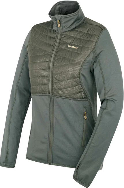 Husky Women's Airy Zip Hoodie Dunkelgrau Grün
