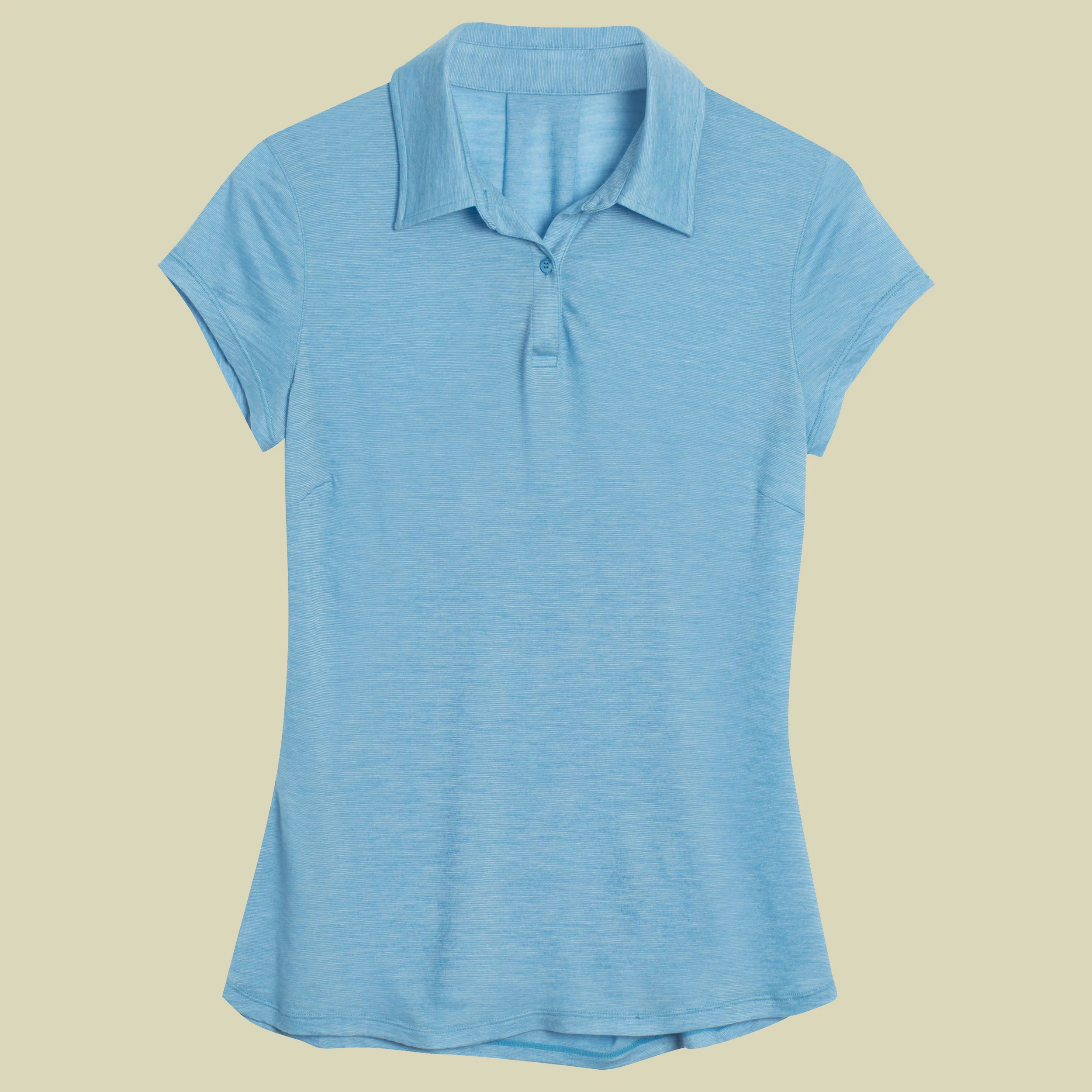IcebreakerSphere SS Polo Stripe Women Größe S Farbe cyan/snow