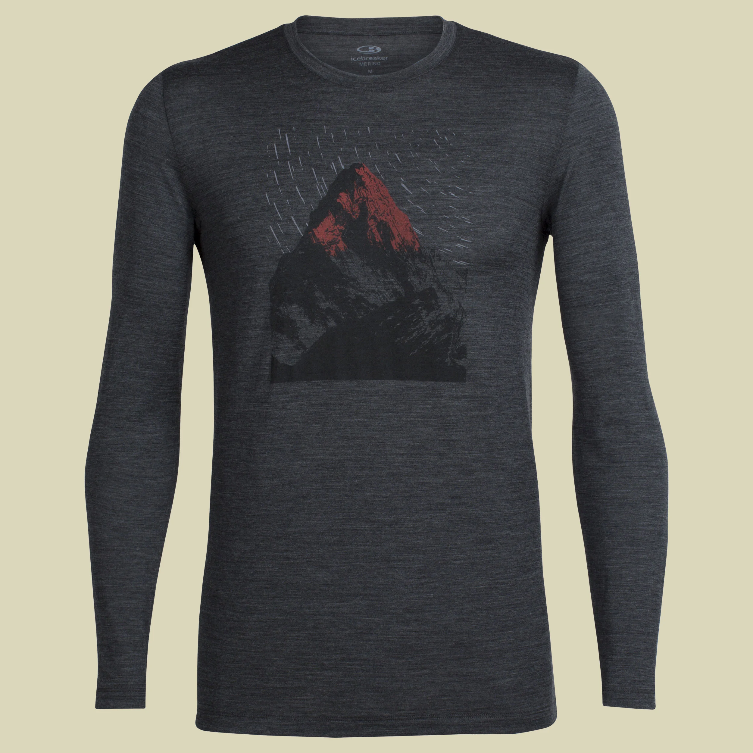 IcebreakerTech Lite LS Crewe Men Größe S Farbe everest dawn jet heather