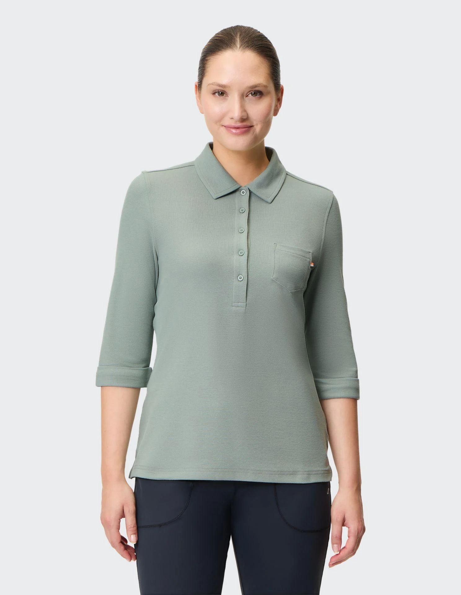JOY Poloshirt Damen mit 3/4-Arm & Baumwoll-Mix