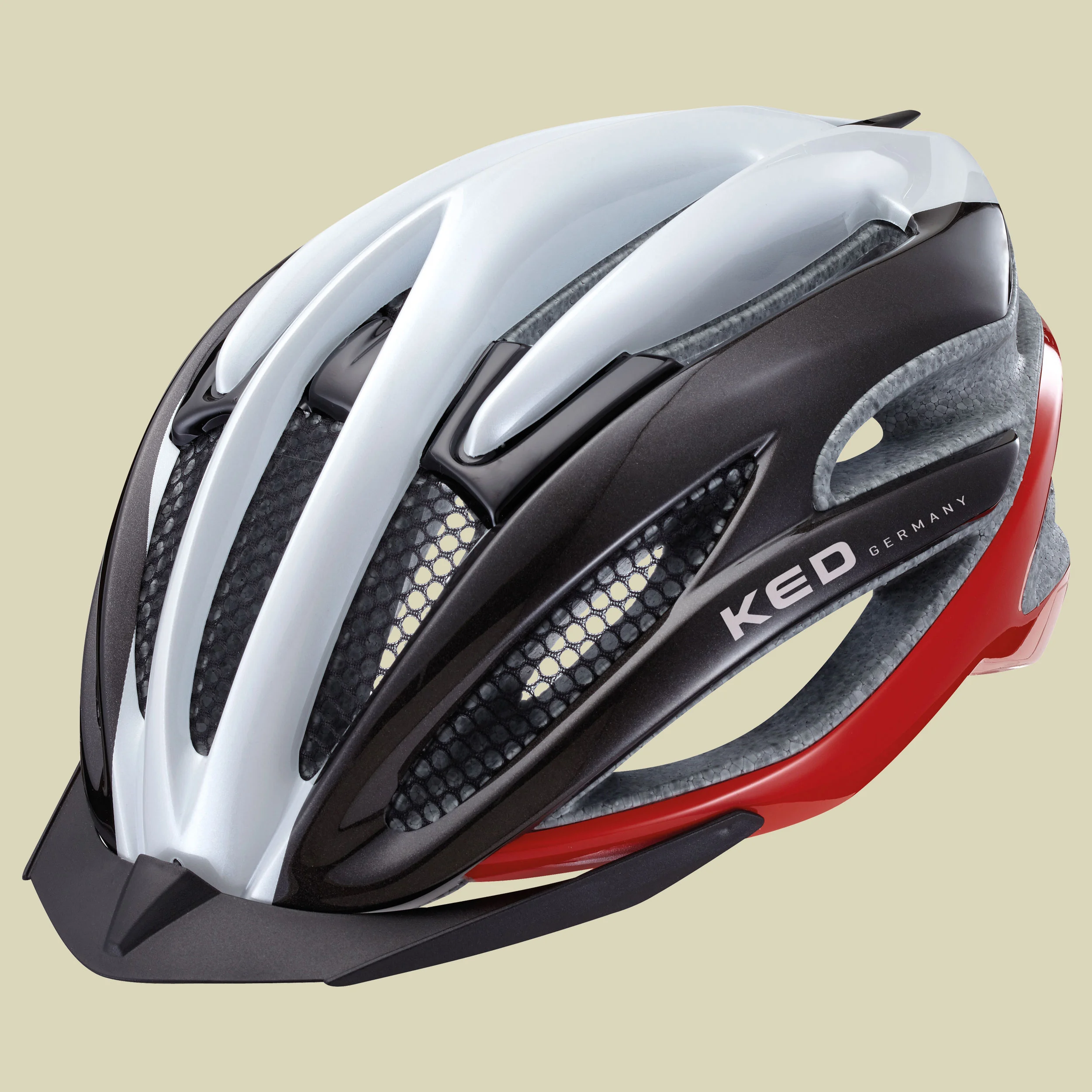 KEDWayron Visor Kopfumfang M 55-59 cm Farbe white black red