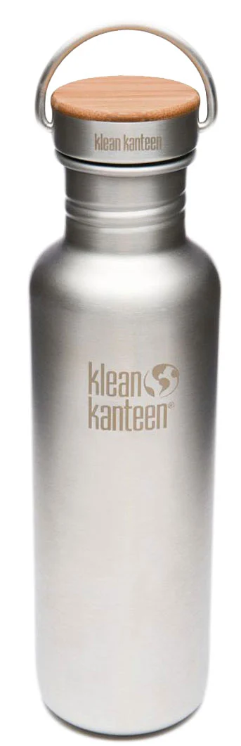 Klean Kanteen Reflect Trinkflasche 800ml bamboo cap - stainless