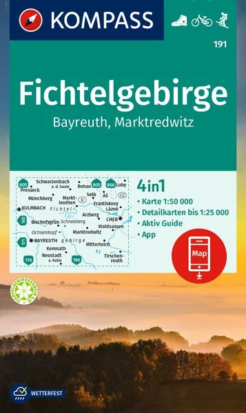 Kompass-Verlag Wanderkarte Fichtelgebirge
