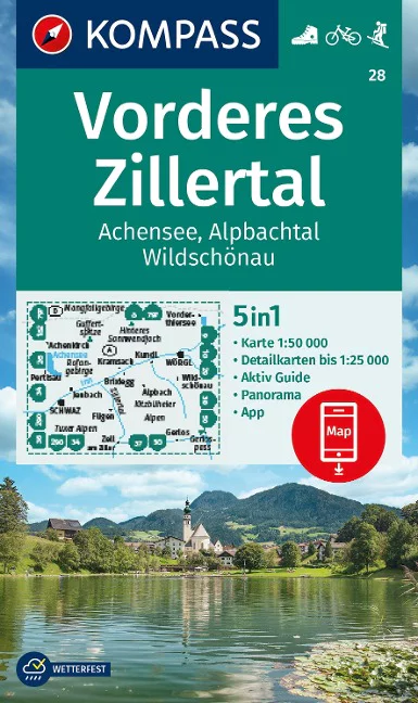 Kompass-Verlag Wanderkarte Vorderes Zillertal