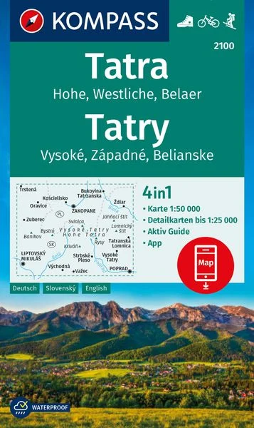 Kompass-Verlag Wanderkarte Westliche Hohe Tatra