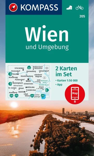 Kompass-Verlag WK 205 Wien Und Umgebung